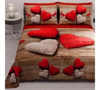 PETTI Artigiani Italiani - Couvre-lit d'été 260x270 cm 100 g/m² Double Face, Couette légère pour lit Double, Printemps, Modèle Cœur, 100% Fabriqué en Italie
