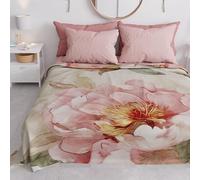 PETTI Artigiani Italiani - Couvre-lit Double Printemps été, Couverture légère Double, Drap de lit, Motif Floral 20 100% fabriqué en Italie
