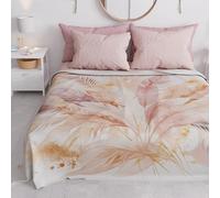 PETTI Artigiani Italiani - Couvre-lit Double Printemps été, Couverture légère Double, Drap de lit, Paume Poudre, 100% fabriqué en Italie