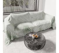 PETTI Artigiani Italiani - Drap de Protection en Microfibre Multi-Usage Anti-Taches 180x270 cm, Housse de Canapé, Couvre Lit, Couverture de Canape, Feuille Sauge, 100% Made in Italy