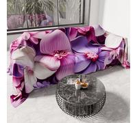 PETTI Artigiani Italiani - Drap de Protection en Microfibre Multi-Usage Anti-Taches 220x270 cm, Housse de Canapé, Couvre Lit, Couverture de Canape, Floral 05 23, 100% Made in Italy