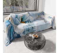 PETTI Artigiani Italiani - Drap de Protection en Microfibre Multi-Usage Anti-Taches 220x270 cm, Housse de Canapé, Couvre Lit, Couverture de Canape, Floral 25 13, 100% Made in Italy