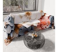 PETTI Artigiani Italiani - Drap de Protection en Microfibre Multi-Usage Anti-Taches 220x270 cm, Housse de Canapé, Couvre Lit, Couverture de Canape, Floral 05 1, 100% Made in Italy