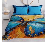 PETTI Artigiani Italiani - Drap de Protection en Microfibre Multi-Usage Anti-Taches 220x270 cm, Housse de Canapé, Couvre Lit, Couverture de Canape, Mariposa 02, 100% Made in Italy