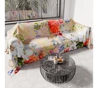 PETTI Artigiani Italiani - Drap de Protection en Microfibre Multi-Usage Anti-Taches 300x270 cm, Housse de Canapé, Couvre Lit, Couverture de Canape, Spring 04 Colorful, 100% Made in Italy