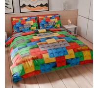 PETTI Artigiani Italiani - Parure de lit 2 Places 250 x 200 cm (2 taies d'oreiller 50 x 80 cm incluses), Parure de lit en Microfibre Douce avec Impression numérique - Fabriqué en Italie - Briques