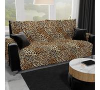 PETTI Artigiani Italiani - Housses de Canapé, Housse de Canapé Réversible, Housse de Fauteuil, Housse Canapé 2 Places, Protection Canapé, Fleurs Noires, 100% Made in Italy