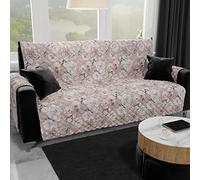 PETTI Artigiani Italiani - Housses de Canapé, Housse de Canapé Réversible, Housse de Fauteuil, Housse Canapé 2 Places, Protection Canapé, Coeurs Gris, 100% Made in Italy