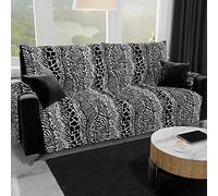 PETTI Artigiani Italiani - Housses de Canapé, Housse de Canapé Réversible, Housse de Fauteuil, Housse Canapé 2 Places, Protection Canapé, Fleurs Blanches, 100% Made in Italy