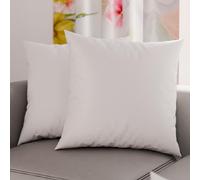 PETTI Artigiani Italiani - Lot de 2 Taies d'oreiller de Lit 45x45 cm, Housses de Coussin Unies Couleur Blanc, Taie Oreiller 100% Microfibre Hypoallergénique, Fabriqué en Italie