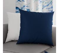 PETTI Artigiani Italiani - Lot de 2 Taies d'oreiller de Lit 45x45 cm, Housses de Coussin Unies Double Face Bleu Nuit Blanc, Taie Oreiller 100% Microfibre Hypoallergénique