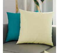 PETTI Artigiani Italiani - Lot de 2 Taies d'oreiller de Lit 50x30 cm, Housses de Coussin Unies Double Face Tiffany Crème, Taie Oreiller 100% Microfibre Hypoallergénique
