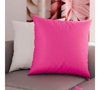 PETTI Artigiani Italiani - Lot de 2 Taies d'oreiller de Lit 50x30 cm, Housses de Coussin Unies Double Face Fuchsia Blanc, Taie Oreiller 100% Microfibre Hypoallergénique