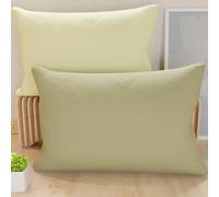 PETTI Artigiani Italiani - Lot de 2 Taies d'oreiller de Lit 80x40 cm, Housses de Coussin Unies Double Face Crème Taupe, Taie Oreiller 100% Microfibre Hypoallergénique