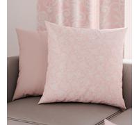 PETTI Artigiani Italiani - Lot de 2 Taies d'Oreillers 45x45 cm 100% Microfibre Hypoallergénique, Housse Oreiller Rectangulaire Dentelle Rose, Paquet de 2, Fabriqué en Italie