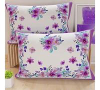 PETTI Artigiani Italiani - Paire de taies d'oreiller, taies d'oreillers Couvre-Coussins en Impression numérique Motif Floral 03, 100% Microfibre anallergique, 100% Made in Italy