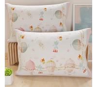 PETTI Artigiani Italiani - Lot de 2 Taies d'Oreillers 60x40 cm 100% Microfibre Hypoallergénique, Housse Oreiller Rectangulaire Fête Garçon 01, Paquet de 2, Fabriqué en Italie