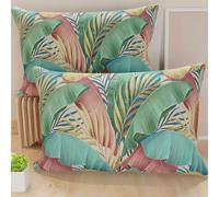 PETTI Artigiani Italiani - Lot de 2 Taies d'Oreillers 70x40 cm 100% Microfibre Hypoallergénique, Housse Oreiller Rectangulaire Tropical Coloré, Paquet de 2, Fabriqué en Italie