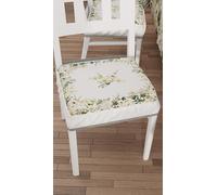 PETTI Artigiani Italiani - Lot de 6 Galettes de Chaise avec Élastique, Coussins pour Chaise en Microfibre Hypoallergénique, Motif Botanique, 40x40 cm, 100% Made in Italy