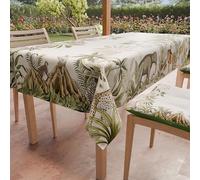 PETTI Artigiani Italiani - Nappe Anti-Taches Carrée (140 x 140 cm) Couvre-Table de Cuisine, Motif Savane, X4 Places, 100% fabriquée en Italie