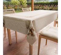 PETTI Artigiani Italiani - Nappe, Nappe de Table, Nappe Rectangulaire, Nappe Anti-Taches, 140x240 cm, Noeud Beige, 100% Made in Italy