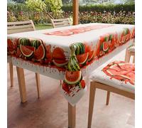 PETTI Artigiani Italiani - Nappe Anti-Taches Rectangulaire (140 x 300 cm) Couvre-Table de Cuisine, Motif Pastèques, X14 Places, 100% fabriquée en Italie