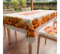 PETTI Artigiani Italiani - Nappe Anti-Taches Rectangulaire (140 x 300 cm) Couvre-Table de Cuisine, Motif Oranges, X14 Places, 100% fabriquée en Italie