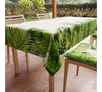PETTI Artigiani Italiani - Nappe Anti-Taches Rectangulaire (140 x 360 cm) Couvre-Table de Cuisine, Motif Tropical 05, X18 Places, 100% fabriquée en Italie