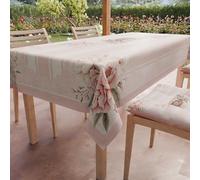 PETTI Artigiani Italiani - Nappe de Paques, Nappes Rectangulaire Anti Taches pour Pâques, Nappe de Table Rectangulaire 24 Places, 450x140 cm, Shabby Easter 32, 100% Made in Italy