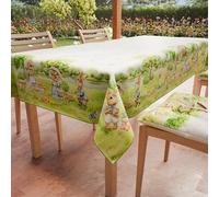 PETTI Artigiani Italiani - Nappe de Paques, Nappes Rectangulaire Anti Taches pour Pâques, Nappe de Table Rectangulaire 24 Places, 450x140 cm, Picnic, 100% Made in Italy