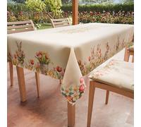 PETTI Artigiani Italiani - Nappe de Paques, Nappes Rectangulaire Anti Taches pour Pâques, Nappe de Table Rectangulaire 18 Places, 360x140 cm, Tulipani, 100% Made in Italy