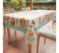PETTI Artigiani Italiani - Nappe de Paques, Nappes Rectangulaire Anti Taches pour Pâques, Nappe de Table Rectangulaire 12 Places, 240x140 cm, Dolly, 100% Made in Italy