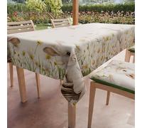 PETTI Artigiani Italiani - Nappe de Paques, Nappes Rectangulaire Anti Taches pour Pâques, Nappe de Table Rectangulaire 15 Places, 300x140 cm, Daisy 31, 100% Made in Italy
