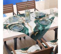 PETTI Artigiani Italiani - Nappe de Table Moderne Effet marbre Octane, pièce maîtresse de Cuisine 90 x 90 cm, 100% fabriquée en Italie