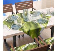 PETTI Artigiani Italiani - Nappe de Table Moderne Effet marbre Vert, pièce maîtresse de Cuisine 90 x 90 cm, 100% fabriquée en Italie