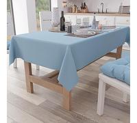 PETTI Artigiani Italiani - Nappe de Table rectangulaire, Nappe élégante, Nappe de Couleur Unie en Coton, Couvre-Table de Cuisine, Nappe Bleue X6 Places (140 x 180 cm), 100% fabriquée en Italie