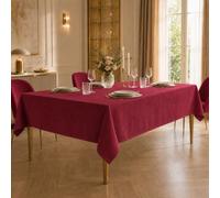 PETTI Artigiani Italiani Nappe en Velours 360 x 140 cm (Rectangulaire), Nappe Rectangulaire Élégante pour Salle à Manger et Cuisine, 12 Personnes, Bordeaux, Made in Italy