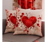 Petti Artigiani Italiani - Paire de taies d'oreiller 35 x 35 cm en Microfibre, Coussins d'ameublement, canapé, Salon, 2 Housses de Coussin, taie d'oreiller Shabby 338, 100% Made in Italy