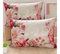 PETTI Artigiani Italiani - Paire de taies d'oreiller 40 x 60 cm en Microfibre, Coussins d'ameublement, canapé, Salon, 2 Housses de Coussin, taie d'oreiller Florale 152, 100% fabriqué en Italie