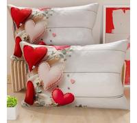 PETTI Artigiani Italiani - Paire de taies d'oreiller 40 x 70 cm en Microfibre, Coussins d'ameublement, canapé, Salon, 2 Housses de Coussin, taie d'oreiller Shabby 344, 100% Made in Italy