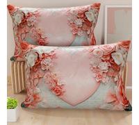 PETTI Artigiani Italiani - Paire de taies d'oreiller 40 x 70 cm en Microfibre, Coussins d'ameublement, canapé, Salon, 2 Housses de Coussin, taie d'oreiller Shabby 335, 100% Made in Italy