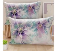 PETTI Artigiani Italiani - Paire de taies d'oreiller 40 x 80 cm en Microfibre, Coussins d'ameublement, canapé, Salon, 2 Housses de Coussin, taie d'oreiller Florale 159, 100% fabriqué en Italie