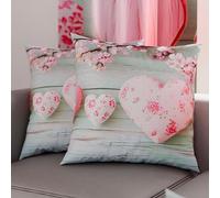 Petti Artigiani Italiani - Paire de taies d'oreiller 45 x 45 cm en Microfibre, Coussins d'ameublement, canapé, Salon, 2 Housses de Coussin, taie d'oreiller Shabby 346, 100% Made in Italy