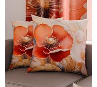 Petti Artigiani Italiani - Paire de taies d'oreiller 45 x 45 cm en Microfibre, Coussins d'ameublement, canapé, Salon, 2 Housses de Coussin, taie d'oreiller Florale 06 9, 100% fabriqué en Italie