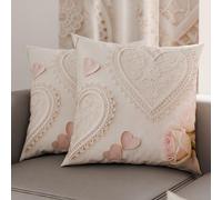 Petti Artigiani Italiani - Paire de taies d'oreiller 45 x 45 cm en Microfibre, Coussins d'ameublement, canapé, Salon, 2 Housses de Coussin, taie d'oreiller Shabby 319, 100% Made in Italy