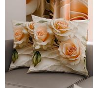 Petti Artigiani Italiani - Paire de taies d'oreiller 50 x 50 cm en Microfibre, Coussins d'ameublement de Chambre à Coucher, canapé, Salon, 2 Housses de Coussin, taie d'oreiller Florale 06 12, 100