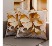 Petti Artigiani Italiani - Paire de taies d'oreiller 50 x 50 cm en Microfibre, Coussins d'ameublement de Chambre à Coucher, canapé, Salon, 2 Housses de Coussin, taie d'oreiller Florale 06 20, 100