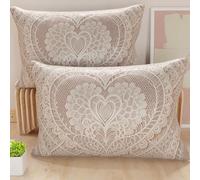 PETTI Artigiani Italiani - Paire de taies d'oreiller 50 x 70 cm en Microfibre, Coussins d'ameublement, canapé, Salon, 2 Housses de Coussin, taie d'oreiller Shabby 321, 100% Made in Italy