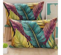 Petti Artigiani Italiani - Paire de taies d'oreiller 50 x 70 cm en Microfibre, Coussins d'ameublement, canapé, Salon, 2 Housses de Coussin, taie d'oreiller Florale 199, 100% fabriqué en Italie