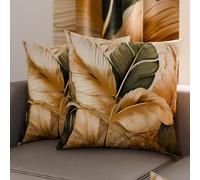 Petti Artigiani Italiani - Paire de taies d'oreiller 60 x 60 cm en Microfibre, Coussins d'ameublement, canapé, Salon, 2 Housses de Coussin, taie d'oreiller Florale 302, 100% fabriqué en Italie